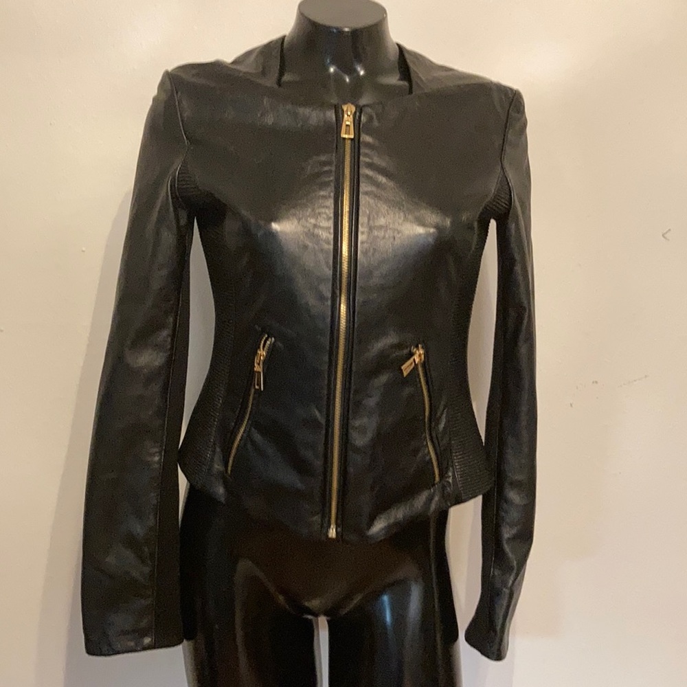 Via Spiga Leather Jacket